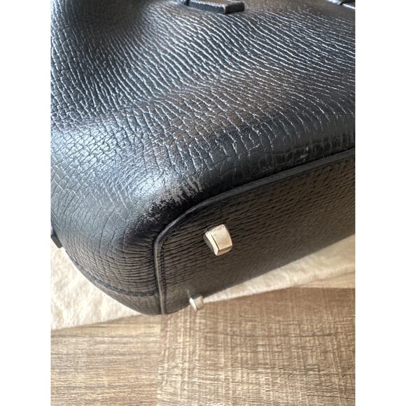 Vintage Loewe Designer Boston Leather Top Handle Mini Bag in Black Quiet Luxury - Picture 5 of 8